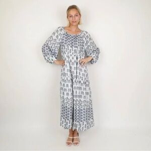 NWT Hunter Bell Penelope Maxi Dress in Western Willow Blue Large